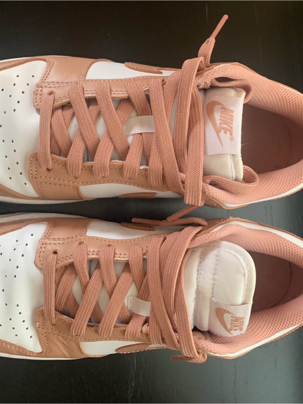 Nike Women’s Low-Top Sneakers in Dusty Rose and White